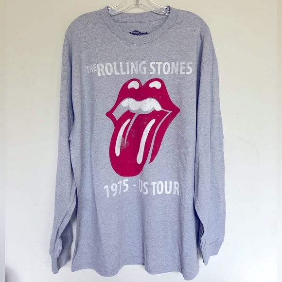 The Rolling Stones US Tour 1975 Long Sleeve T Shirt - Picture 1 of 4